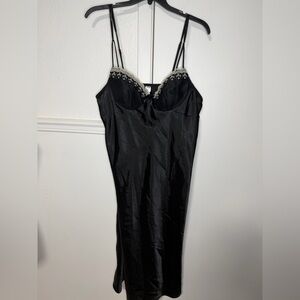 Enchanting Black Lace Trim Sleepwear Dress size 2X